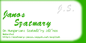 janos szatmary business card